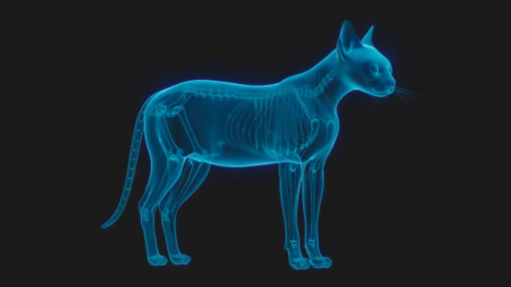 cat bony spine